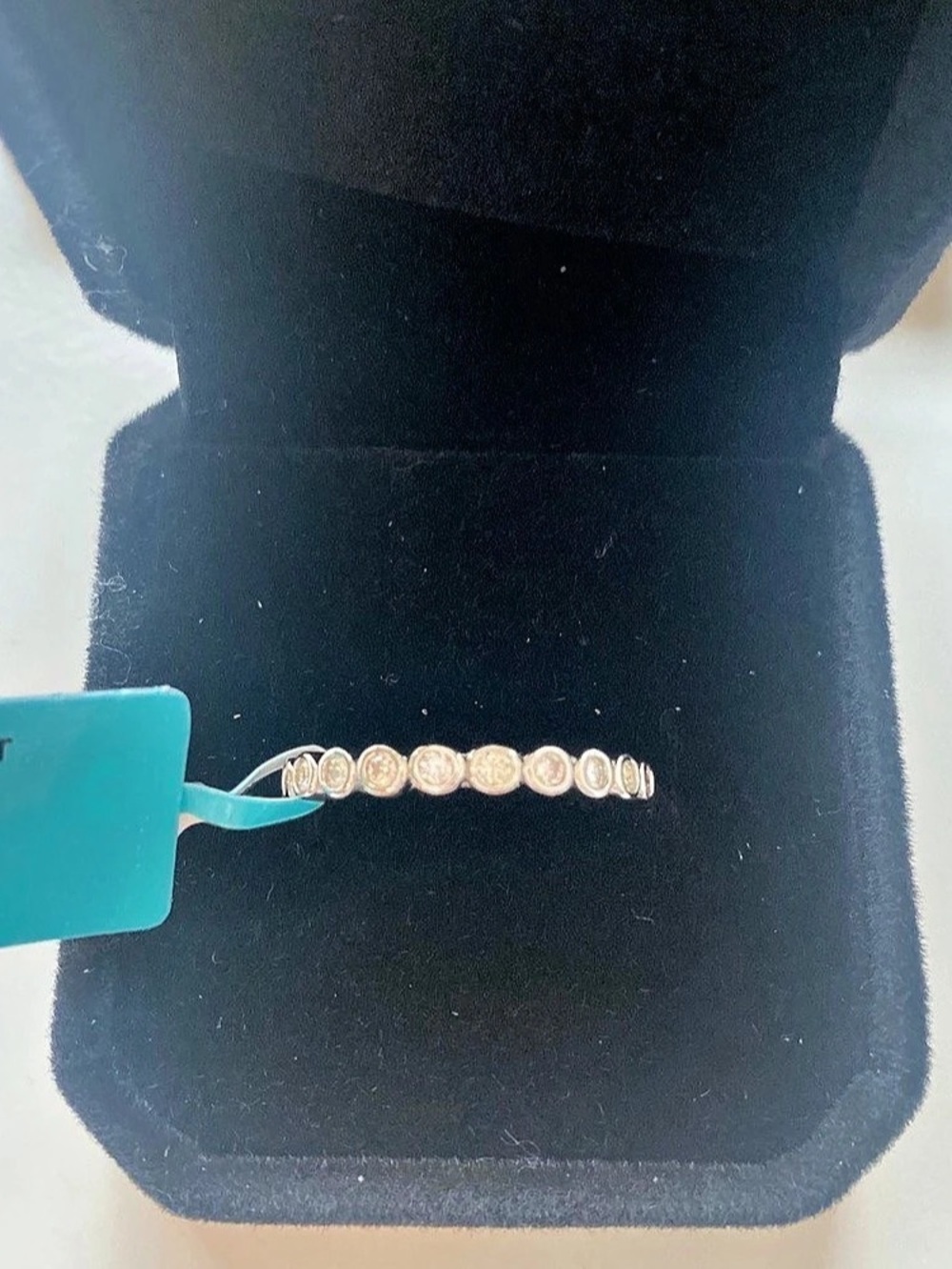 Sterling Silver Stackable Eternity Moissanite Ring Size 8